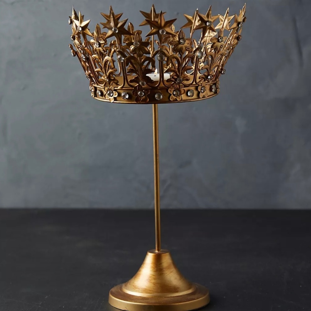 Anthropologie Starry Crown On Stand Votive Holder